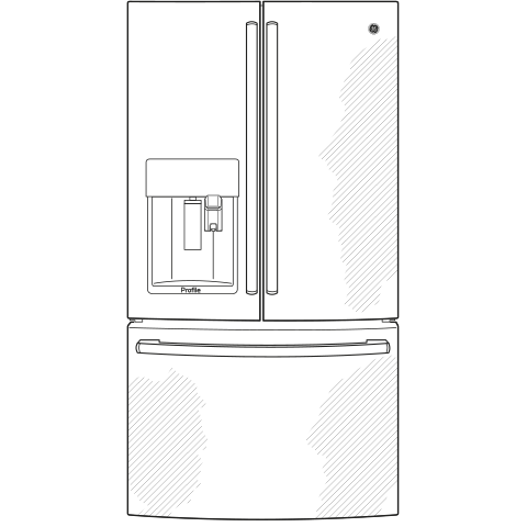 GE Profile(TM) Series ENERGY STAR(R) 27.7 Cu. Ft. Smart Fingerprint Resistant French-Door Refrigerator with Keurig(R) K-Cup(R) Brewing System - (PFE28PYNFS)