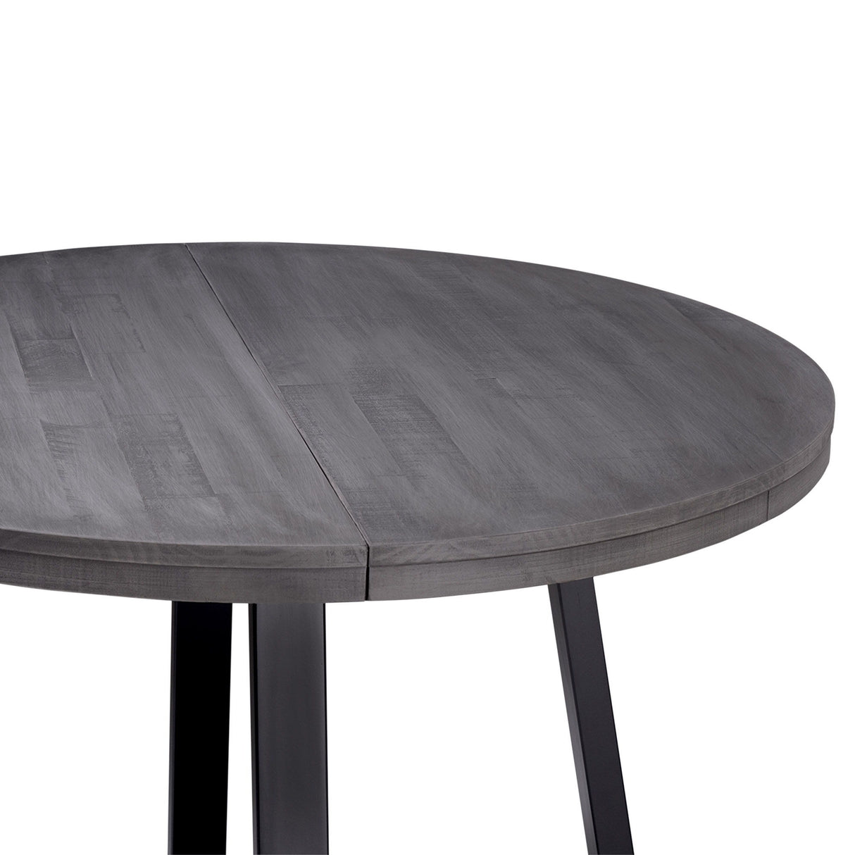 Rustic Distressed Solid Wood Round Dining Table