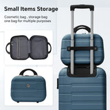 4 Piece Hard Shell Luggage Set, Carry On Suitcase With Spinner Wheels, Family Luggage Set