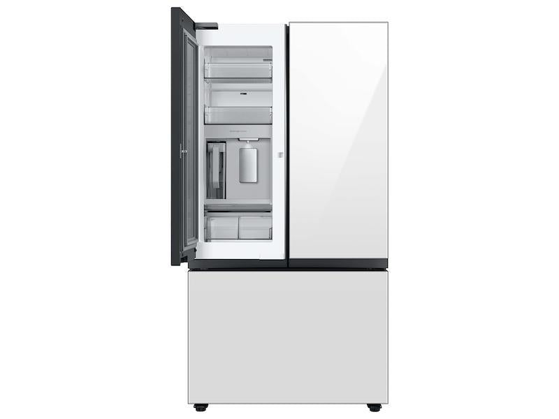 Bespoke 3-Door French Door Refrigerator (24 cu. ft.) with Beverage Center(TM) in White Glass - (RF24BB660012AA)