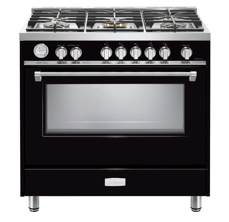 Designer 36" Gas Single Oven Range - Gloss Black - (VDFSGG365GB)