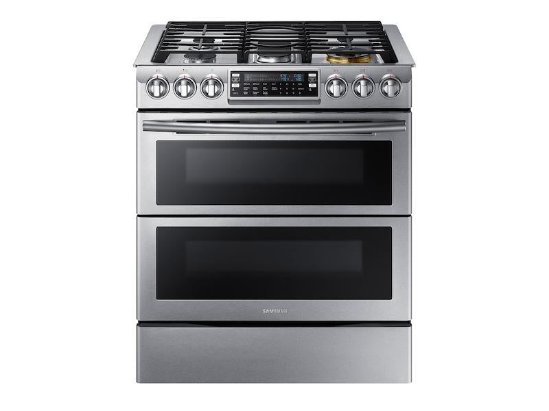 5.8 cu. ft. Slide-In Gas Range with Flex Duo(TM) & Dual Door in Stainless Steel - (NX58K9850SS)