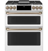 Caf(eback)(TM) 30" Smart Slide-In, Front-Control, Dual-Fuel, Double-Oven Range with Convection - (C2S950P4MW2)