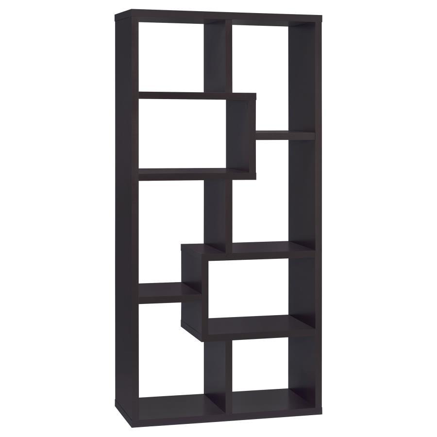 Theo - 10-Shelf Geometric Bookcase