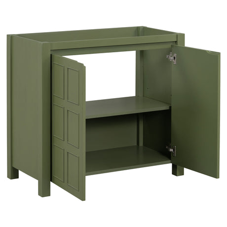 Bathroom Vanity With Adjustable Shelves (Cabinet Only) - Green