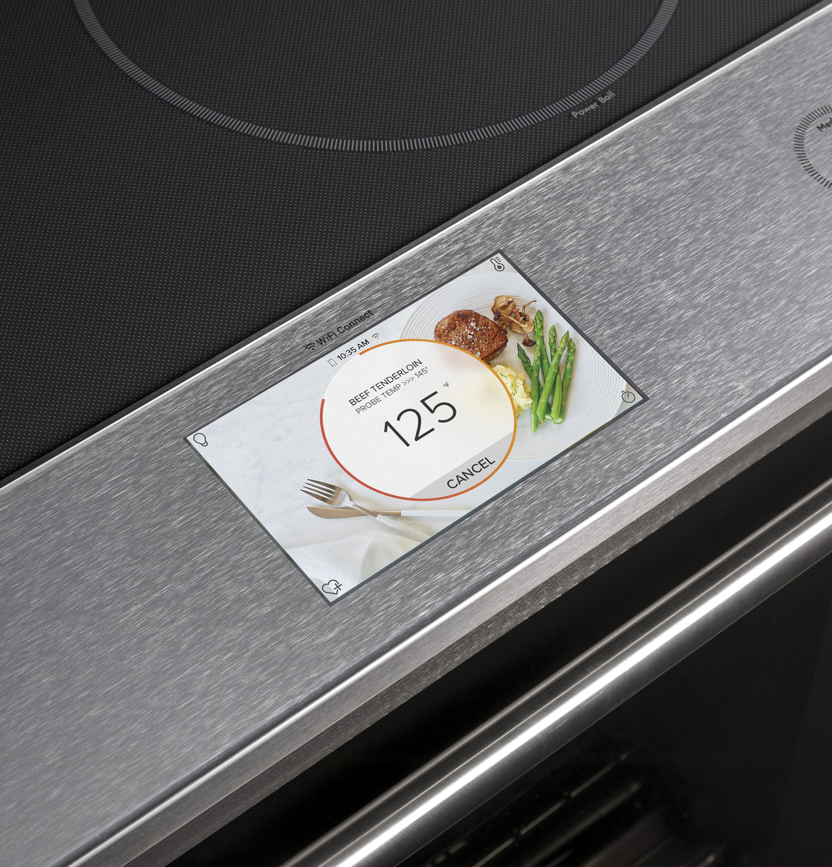 Caf(eback)(TM) 30" Smart Slide-In, Front-Control, Induction and Convection Range with In-Oven Camera in Platinum Glass - (CHS90XM2NS5)