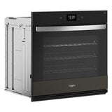 50 Cubic Feet Single Smart Wall Oven With Air Fry - Black