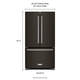 22 Cubic Feet 36" Width Counter Depth French Door Refrigerator With Interior Dispense And PrintShield Finish