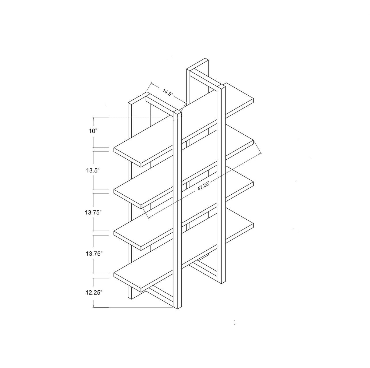 Two Toned Display Cabinet, Tall Bookcase Storage Cabinet