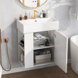 Modern Floating Bathroom Vanity With Ceramic Basin Perfect For Small Bathrooms