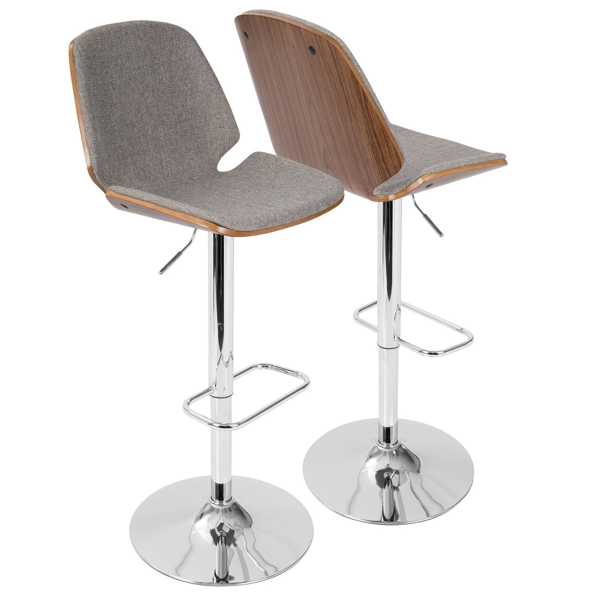 Serena - Barstool - Walnut And Gray