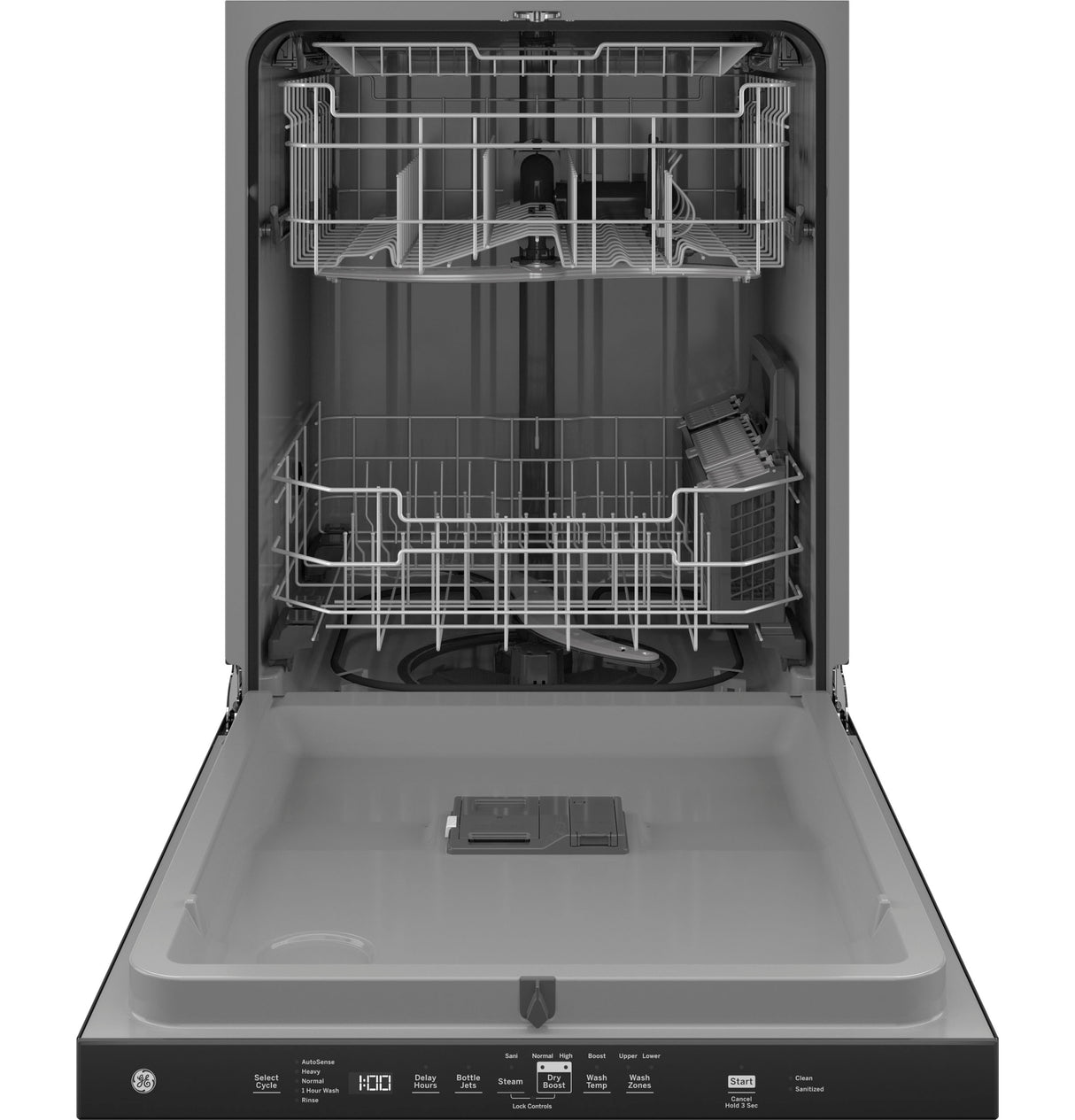 GE(R) ENERGY STAR(R) Top Control with Plastic Interior Dishwasher with Sanitize Cycle & Dry Boost - (GDP630PGRBB)