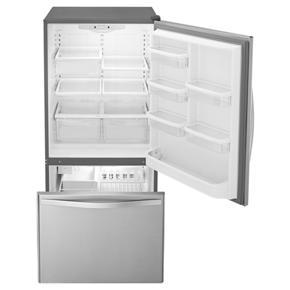 33" Wide Bottom-Freezer Refrigerator With SpillGuard Glass Shelves - 22 Cubic Feet