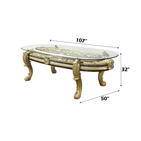 Desiderius - Dining Table - Antique Gold & Hand-Painted Brown