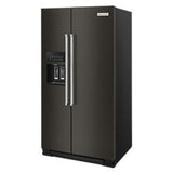 19.9 Cubic Feet Counter-Depth Side-By-Side Refrigerator With Exterior Ice And Water And PrintShield finish - Black