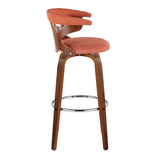 Gardenia - 30" Fixed-Height Barstool (Set of 2) - Walnut Base