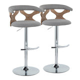 Gardenia - Adjustable Barstool (Set of 2) - Chrome Base