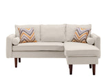 Mia - Sectional Sofa Chaise With USB Charger And Pillows