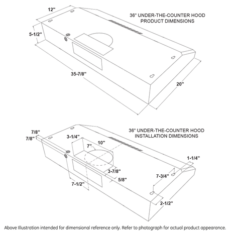 GE(R) 36" Under The Cabinet Hood - (JVX5360SJSS)