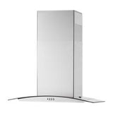 30" Curved Glass Wall Mount Range Hood