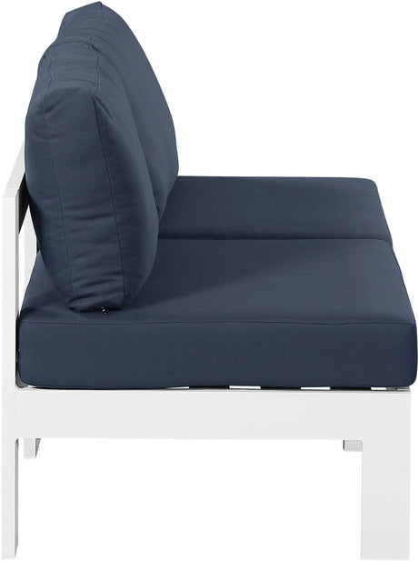 Nizuc - Outdoor Patio Modular Sofa 2 Seats - Navy - Fabric