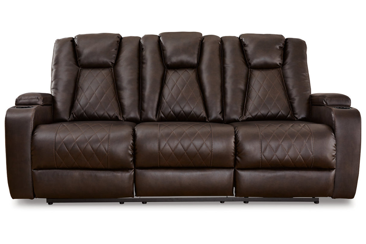 Mancin Reclining Sofa With Drop Down Table - (2970389)