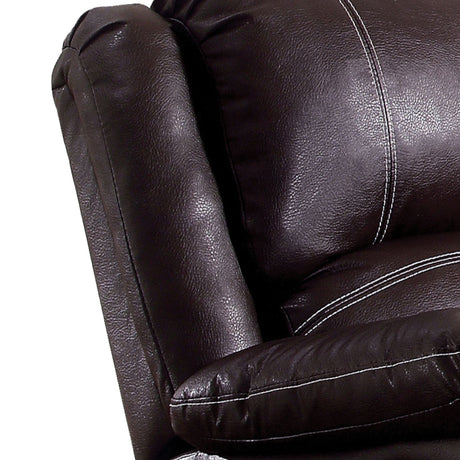 Zuriel - Synthetic Leather Motion Rocker Recliner - Brown