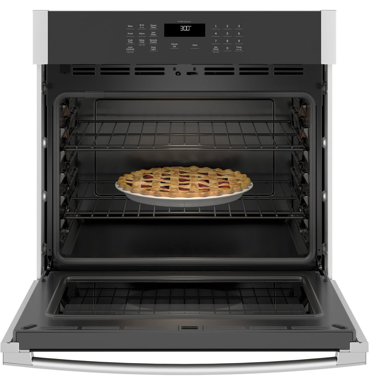 GE(R) 30" Smart Built-In Self-Clean Single Wall Oven with Never-Scrub Racks - (JTS3000SNSS)