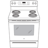 GE(R) 30" Free-Standing Self-Clean Electric Range - (JB256DMBB)