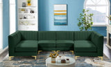 Alina - Modular Sectional 6 Piece - Green - Fabric