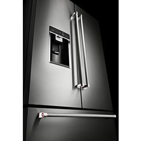 23.8 Cubic Feet 36" Counter-Depth French Door Platinum Interior Refrigerator With PrintShield Finish