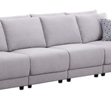 Penelope - Fabric Reversible Modular Sectional Sofa With Ottoman And Pillows