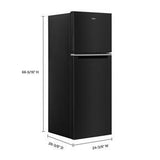 24" Wide Small Space Top-Freezer Refrigerator - 12.9 Cubic Feet - Black