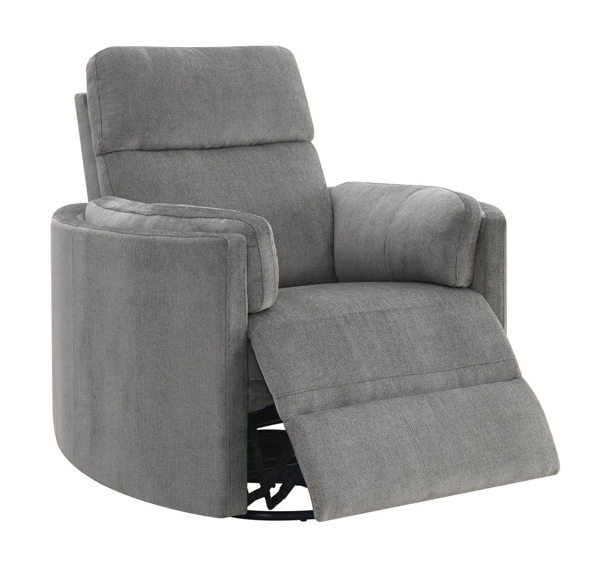 Sagen - Chenille Glider Recliner With Swivel