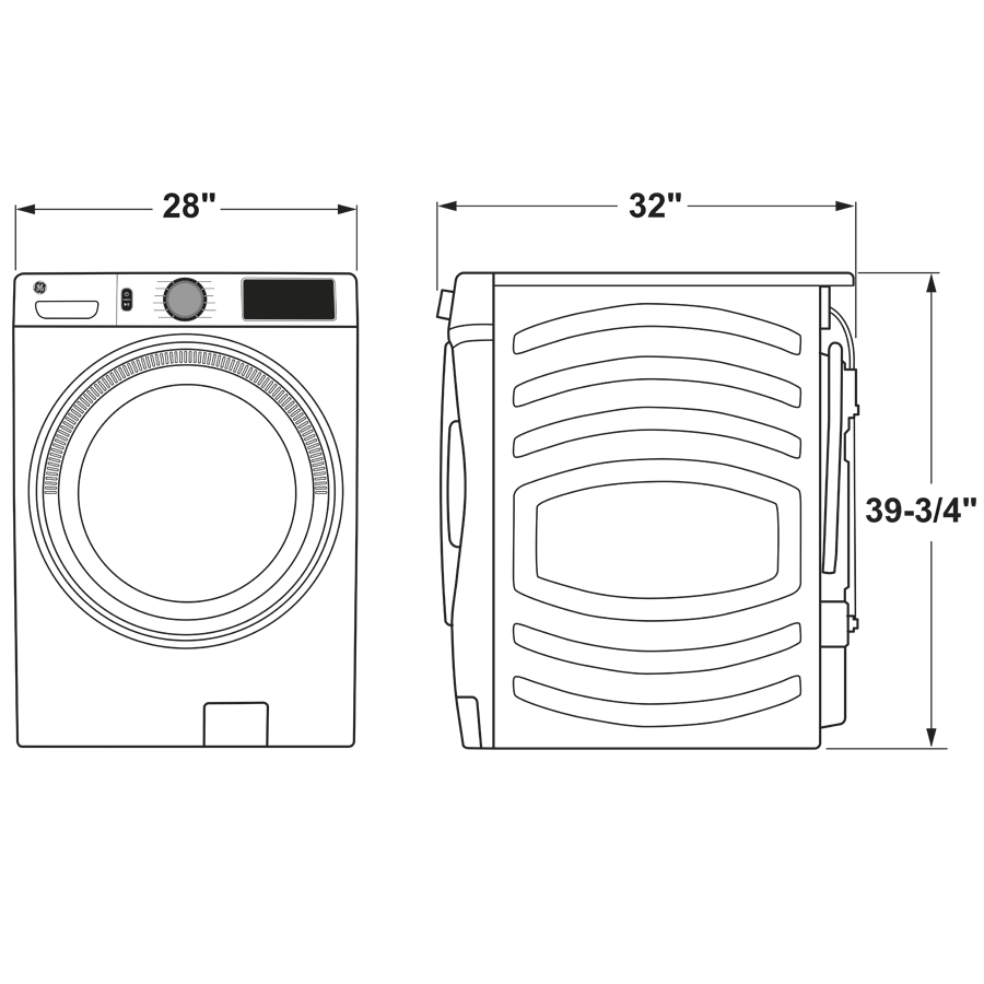 GE(R) ENERGY STAR(R) 4.8 cu. ft. Capacity Smart Front Load Steam Washer with SmartDispense(TM) UltraFresh Vent System with OdorBlock(TM) and Sanitize + Allergen - (GFW650SPNSN)