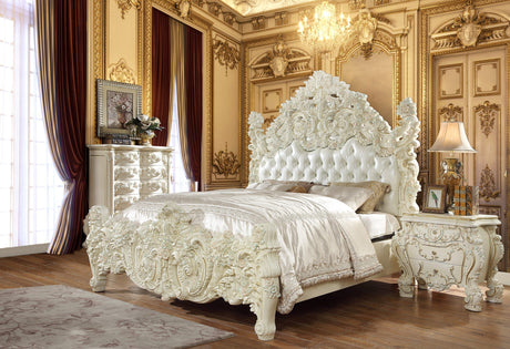 HD-8089 - Eastern King 5 Piece Bedroom Set - White Gloss