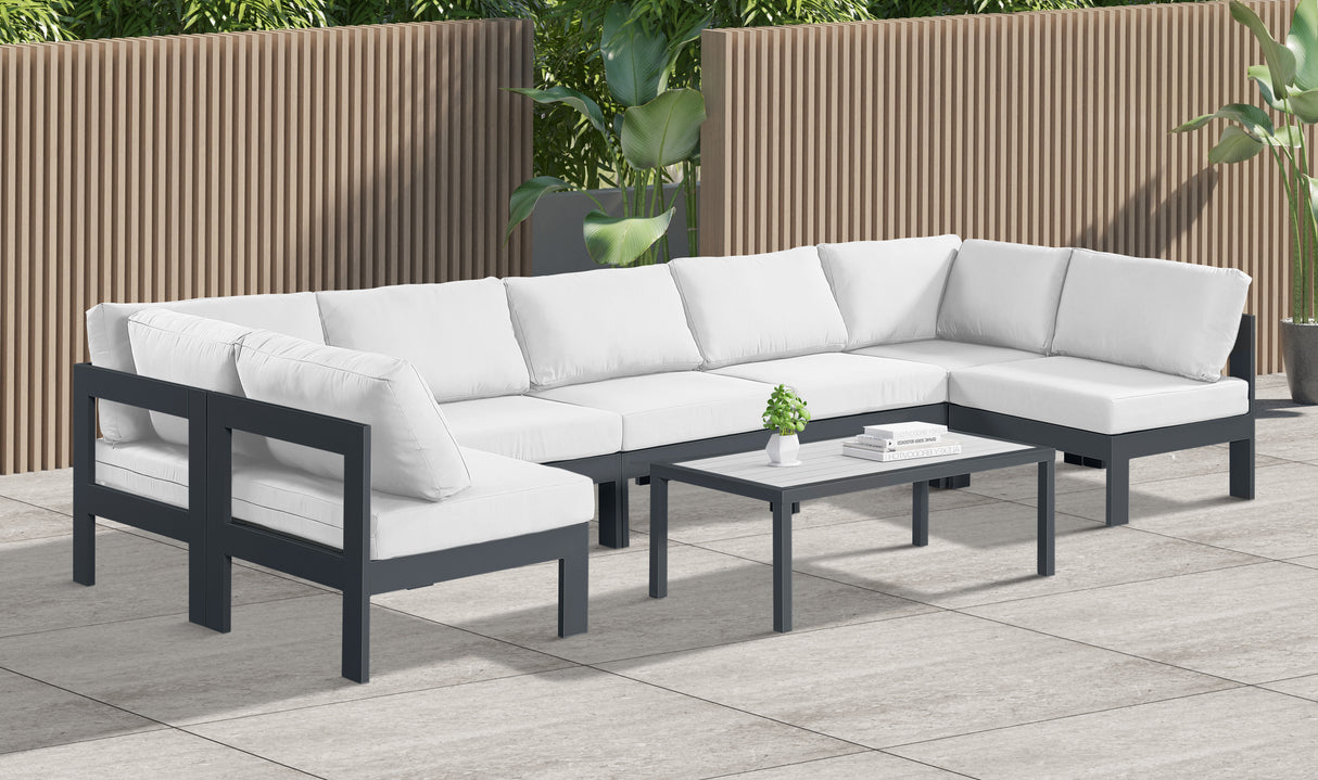 Nizuc - Outdoor Patio Modular Sectional 7 Piece - White - Modern & Contemporary