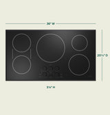 Caf(eback)(TM) Series 36" Built-In Touch Control Induction Cooktop - (CHP90361TBB)