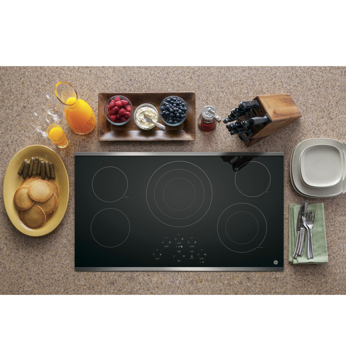 GE(R) 36" Built-In Touch Control Electric Cooktop - (JP5036SJSS)