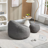 Bedding Bean Bag Sofa Chair High Pressure Foam Bean Bag Chair Adult Material With Padded Foam Padding Compressed Bean Bag With Footrest