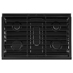 60 Cubic Feet Gas Double Oven Range With Ez-2-Lift Hinged Grates - Black Ice