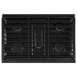 60 Cubic Feet Gas Double Oven Range With Ez-2-Lift Hinged Grates - Black Ice