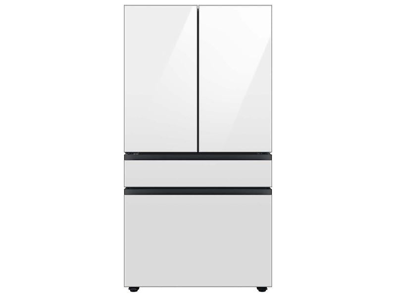 Bespoke 4-Door French Door Refrigerator (23 cu. ft.) with Beverage Center(TM) in White Glass - (RF23BB860012AA)