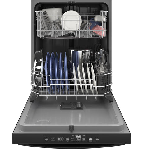 GE(R) ENERGY STAR(R) Top Control with Plastic Interior Dishwasher with Sanitize Cycle & Dry Boost - (GDT550PGRBB)
