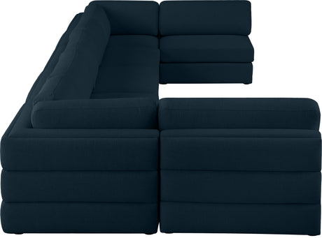 Beckham - Modular Sectional 7 Piece - Navy - Fabric