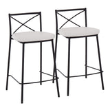 Modern Charlotte - 25" Fixed-Height Counter Stool (Set of 2)