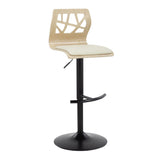 Folia - Adjustable Barstool (Set of 2) - Cream