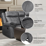 Home Theater Seating Manual Recliner With Cup Holder, Hide - Away Storage, 2 USB Ports And 2 Power Sockets For Living Room, Home Theater