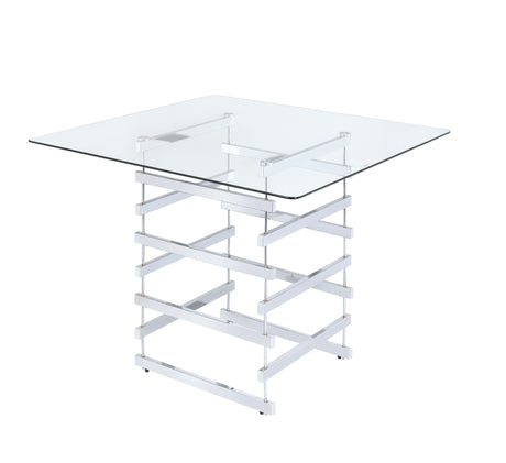 Counter - Height Table Glass - White