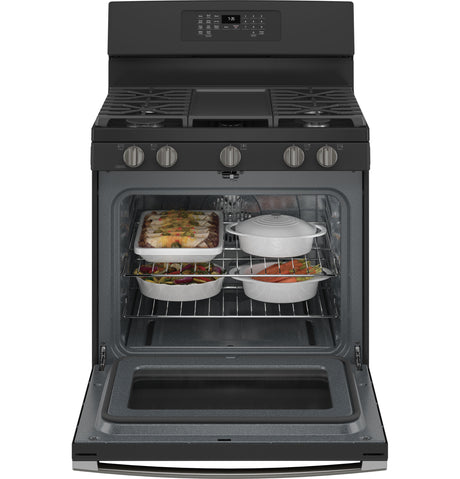 GE(R) 30" Free-Standing Gas Convection Range with No Preheat Air Fry - (JGB735FPDS)